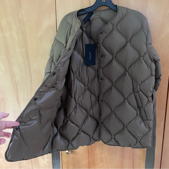 RAG & BONE Rudy Belted Quilted Shell Down Coat - Picture 10 of 15